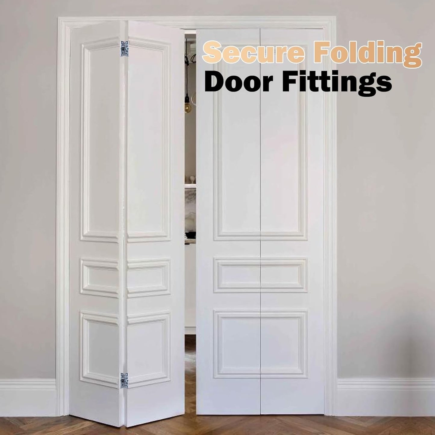 Bifold Door Hardware Kit 900mm Track 2 Panel Folding Closet Heavy Duty Indoor