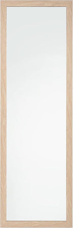 Wooden Wall Mounted Mirror Washed Wood Frame 35x110cm Hallway Bedroom