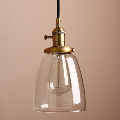 Industrial Vintage 3 Light Pendant Chandelier Glass Globe E27 Loft Ceiling