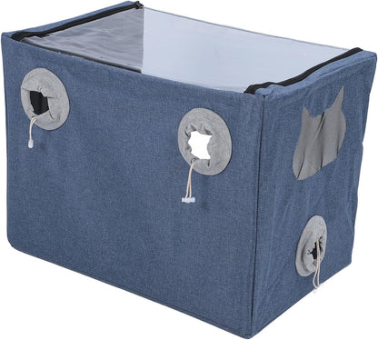 Pet Nebulizer Box Oxygen Chamber Cat Dog Portable Foldable Clear Vet Cage