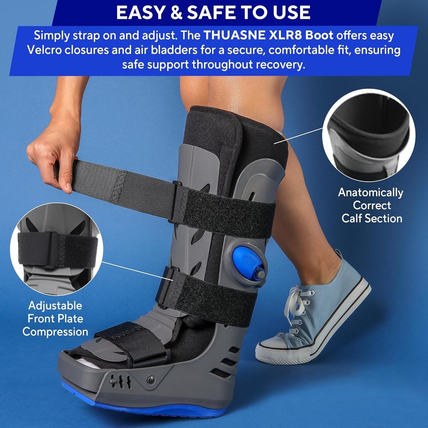 Air Walker Fracture Boot Pneumatic Ankle Foot Support Medical Walking Brace