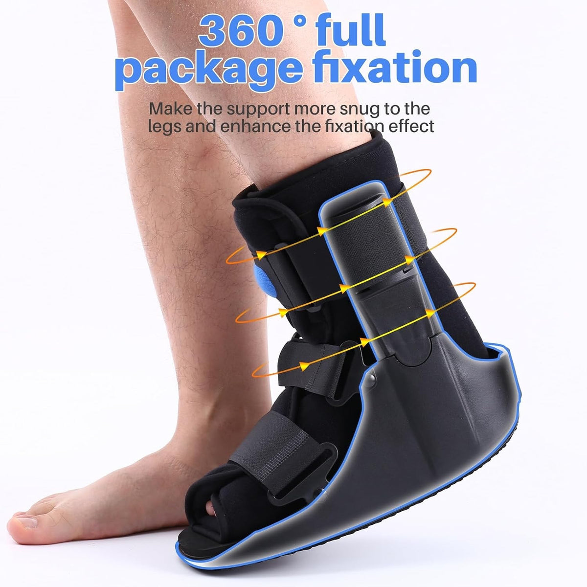 Walking Boot Ankle Brace Orthopaedic Air Walker Fracture Support Black 8.5-10.5