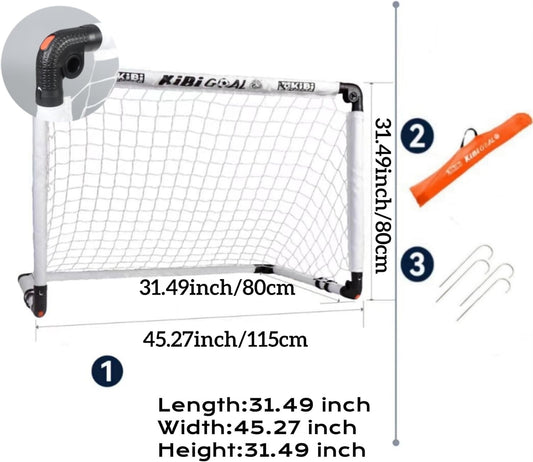 Kids Football Goal Foldable Soccer Net Portable Garden Indoor Outdoor 115cm