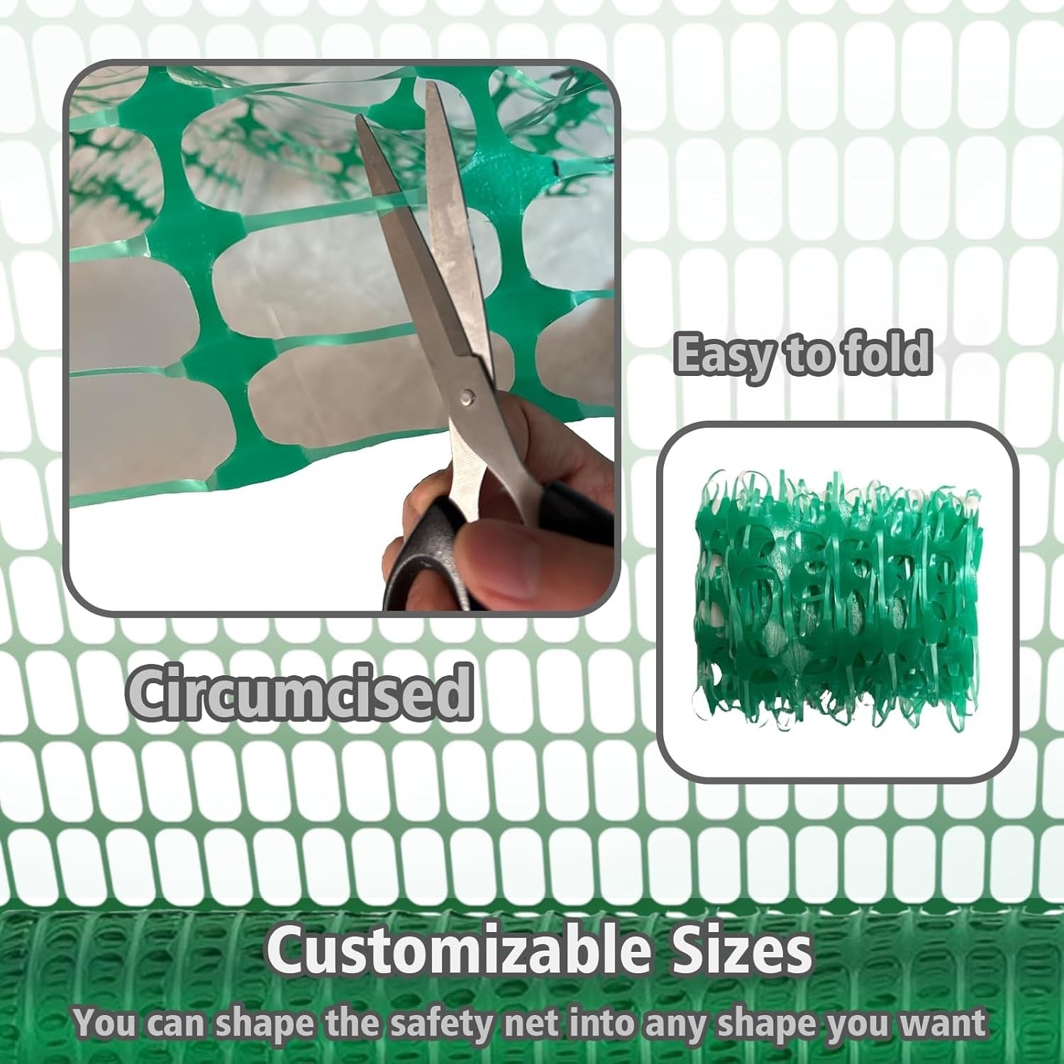 Temporary Garden Fence Mesh 1m x 30m Plastic Barrier 30 Pins Dog Chicken Roll