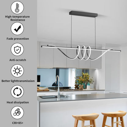 LED Pendant Ceiling Light Dimmable Remote 3000K-6000K 39in Kitchen Island Lamp