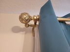 1 Inch Diameter Double Curtain Rod Set Double Curtain gold