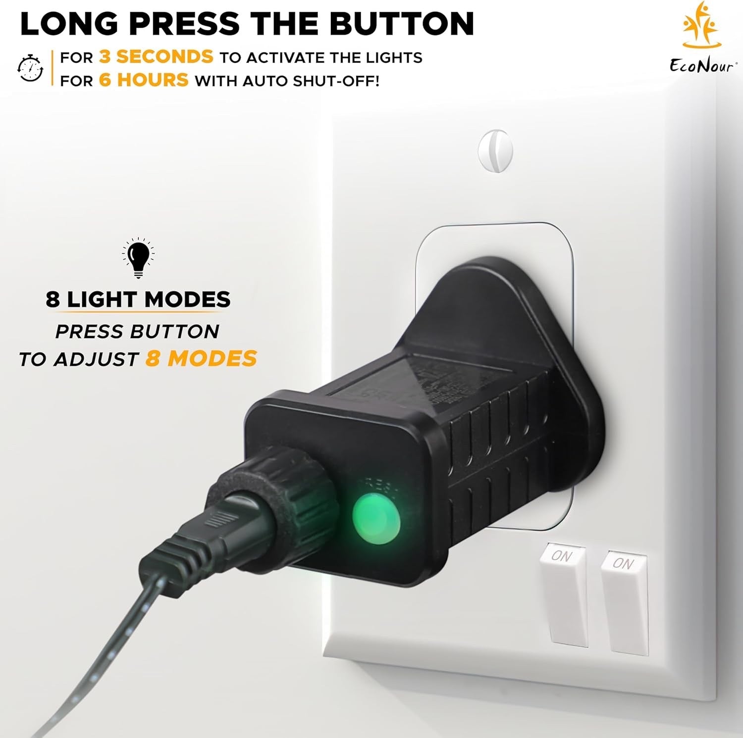 720 LED Warm White Christmas Tree Cluster Lights 9m 8 Modes Indoor Outdoor