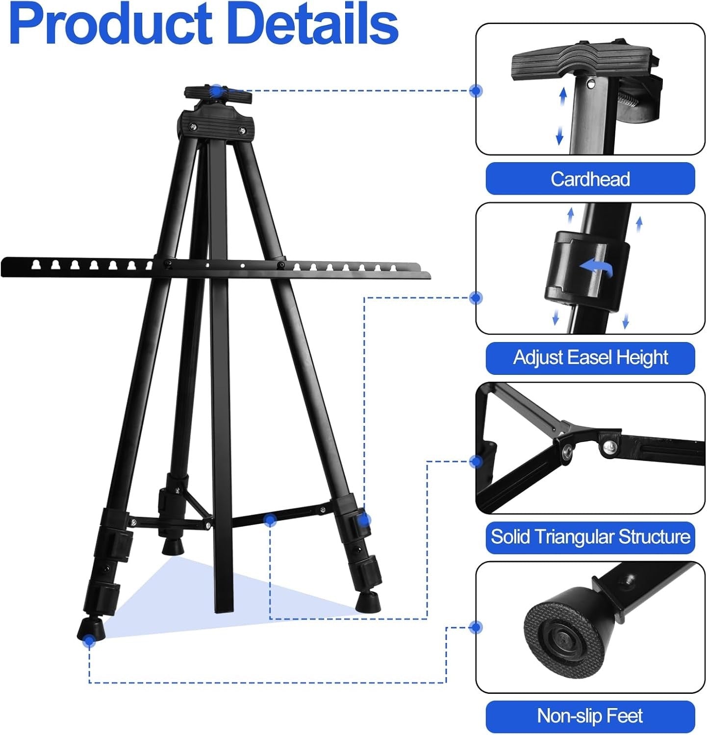 FUDESY Artist Easel Stand, Adjustable Art Tripod for Painting 58cm to 182cm