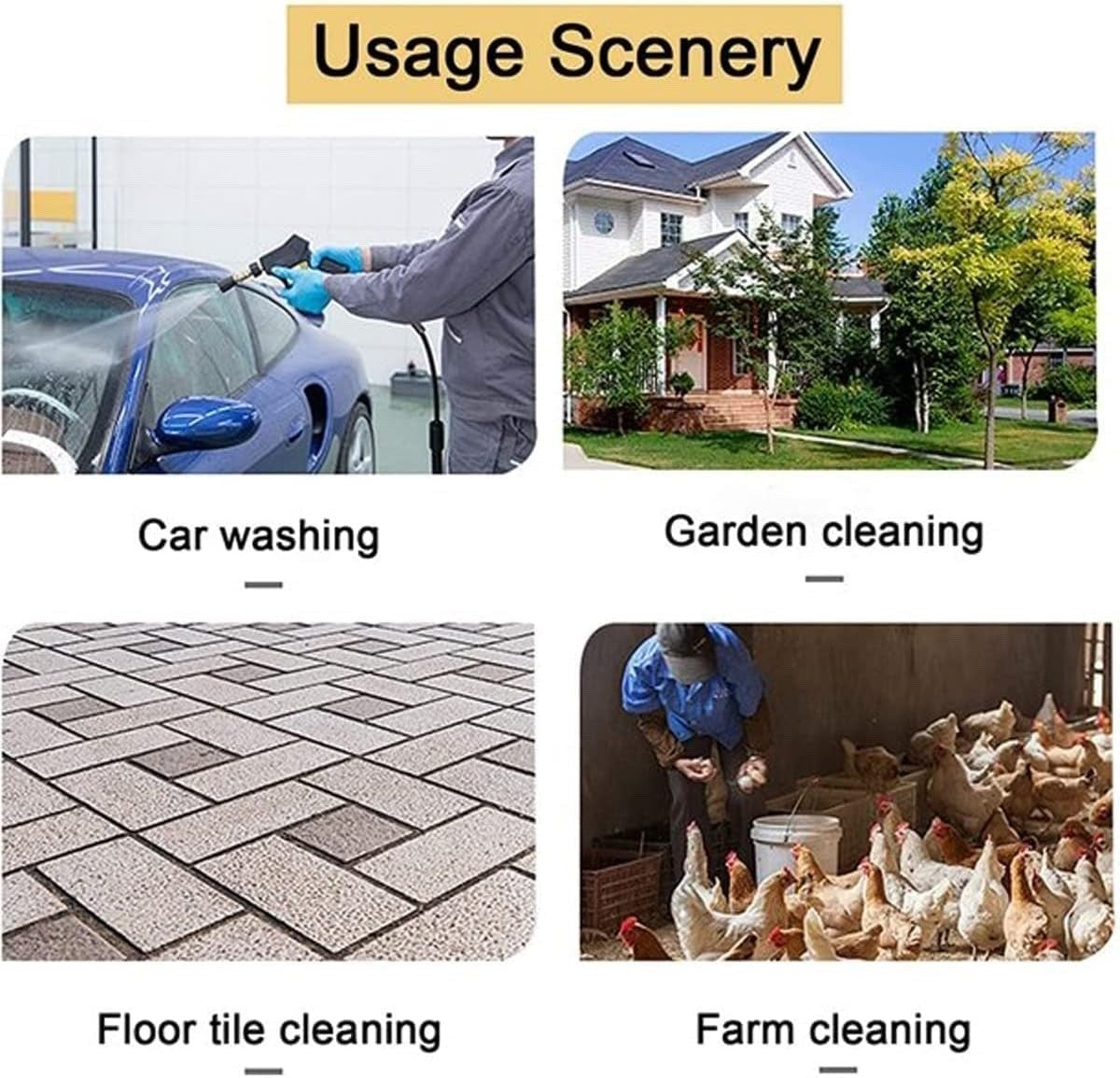 4350 PSI Short Pressure Washer Gun M22 14mm 1/4" Quick Connect for Karcher K1-K7