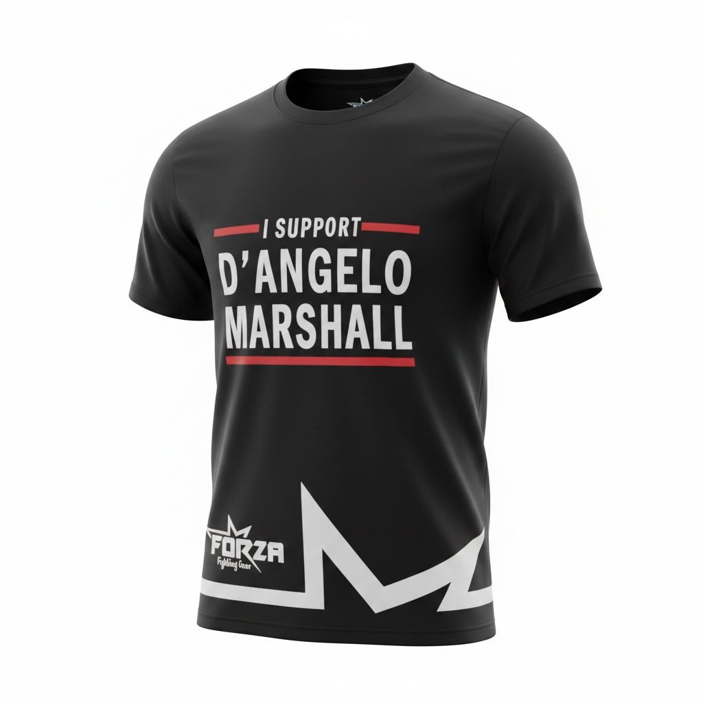 MMA Kickboxing T Shirt DAngelo Marshall Support Black Cotton Unisex Size Top