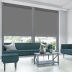 Grey Blackout Roller Blind Thermal UV Waterproof Window Shade Indoor