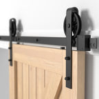Sliding Barn Door Hardware Kit – Black Steel Track & Roller Set for Doors