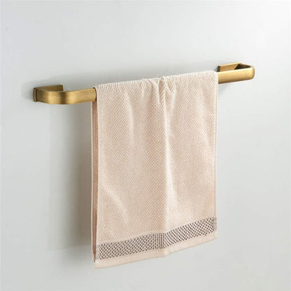 Brass Towel Rail Bar Antique Bronze Wall Mounted Bathroom Holder 57cm Single Rod