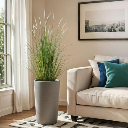 Artificial Reed Grass 3ft 2 Pack White Faux Cattail Potted Plants Decor Indoor