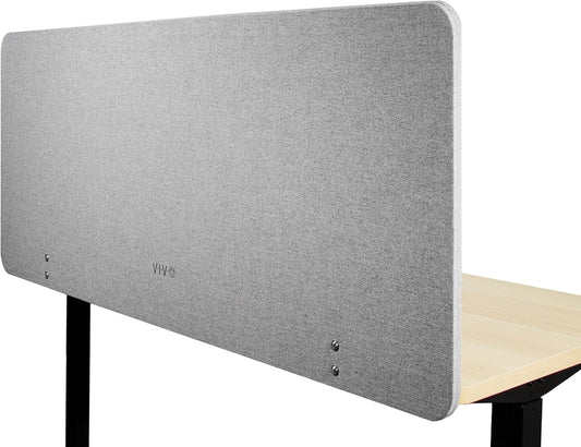 Desk Privacy Panel Clamp On 60x24 Grey Office Divider Cubicle Screen Desk