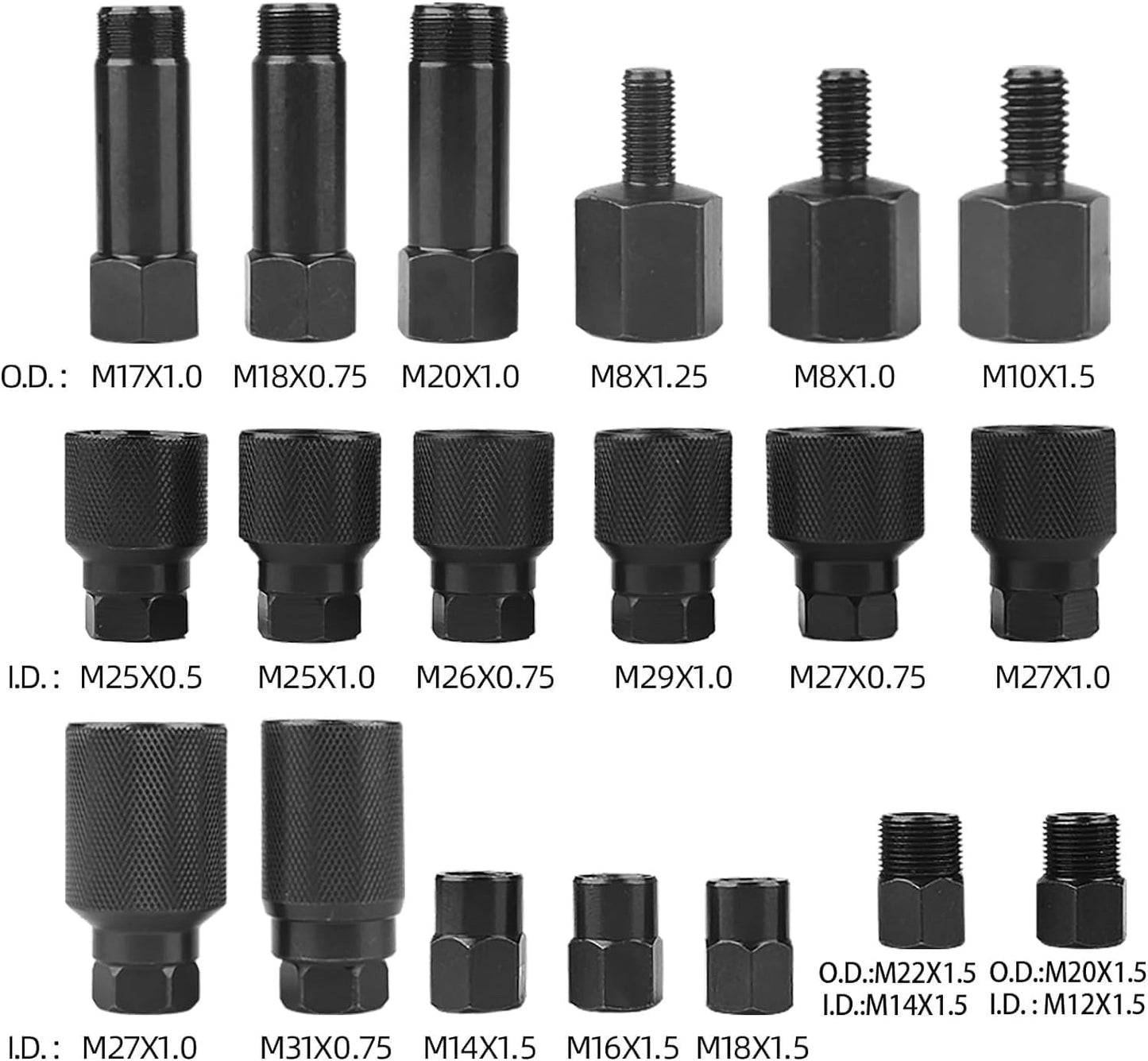 Diesel Injector Puller Pneumatic 24pc Air Vibration Removal Tool Kit Adapters
