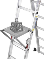 Extension Ladder Work Platform Tool Stand Anti Slip 330lb Capacity