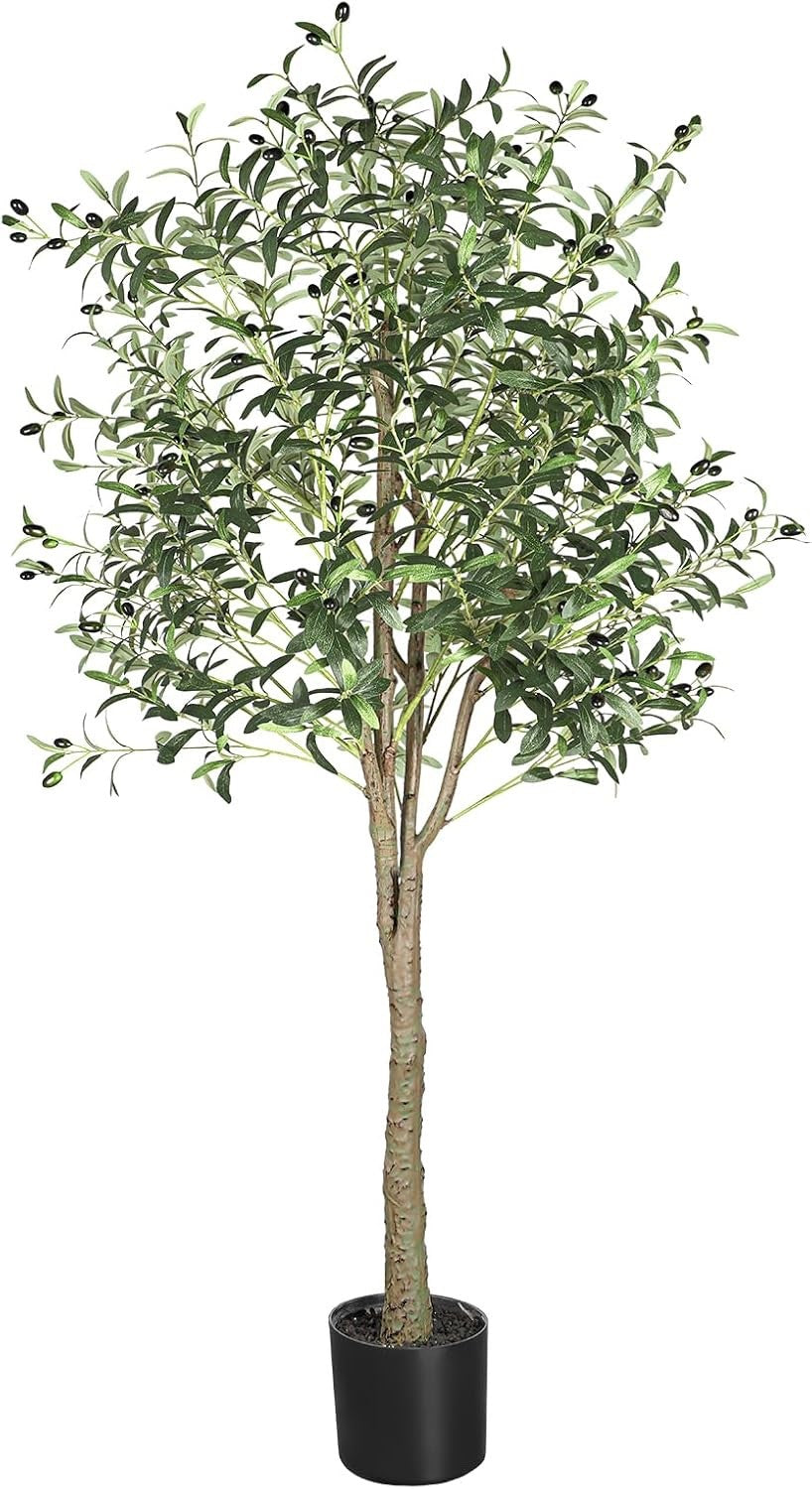 6FT Artificial Olive Tree 180cm Faux Plant Indoor Decor Realistic Leaves Pot