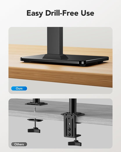 Monitor Stand Desk Mount Freestanding 13-34in VESA 75x75 100x100 20kg Black