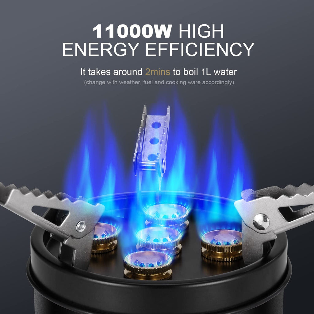 11000W Camping Gas Stove Burner Adjustable Ultralight Big Fire Backpacking Stove