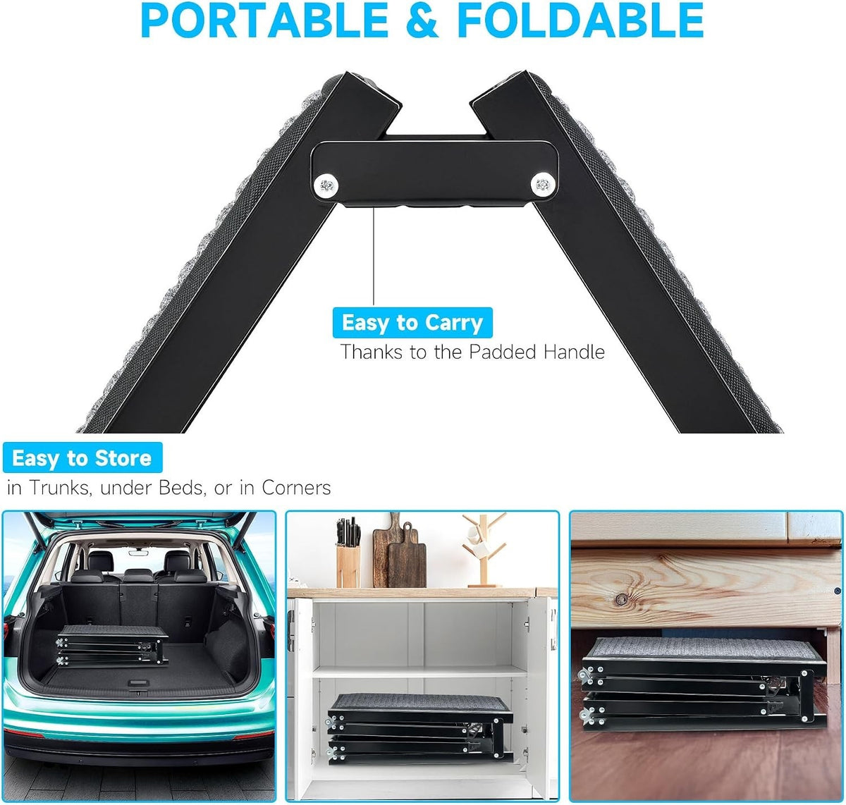Dog Car Ramp Folding 170cm Aluminium Non Slip Pet Ramp 90kg SUV Truck Bed Sofa