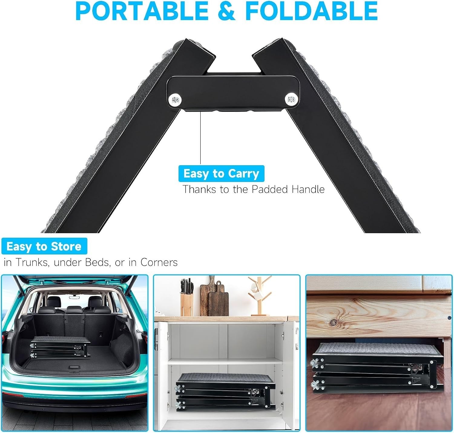 Dog Car Ramp Folding 170cm Aluminium Non Slip Pet Ramp 90kg SUV Truck Bed Sofa