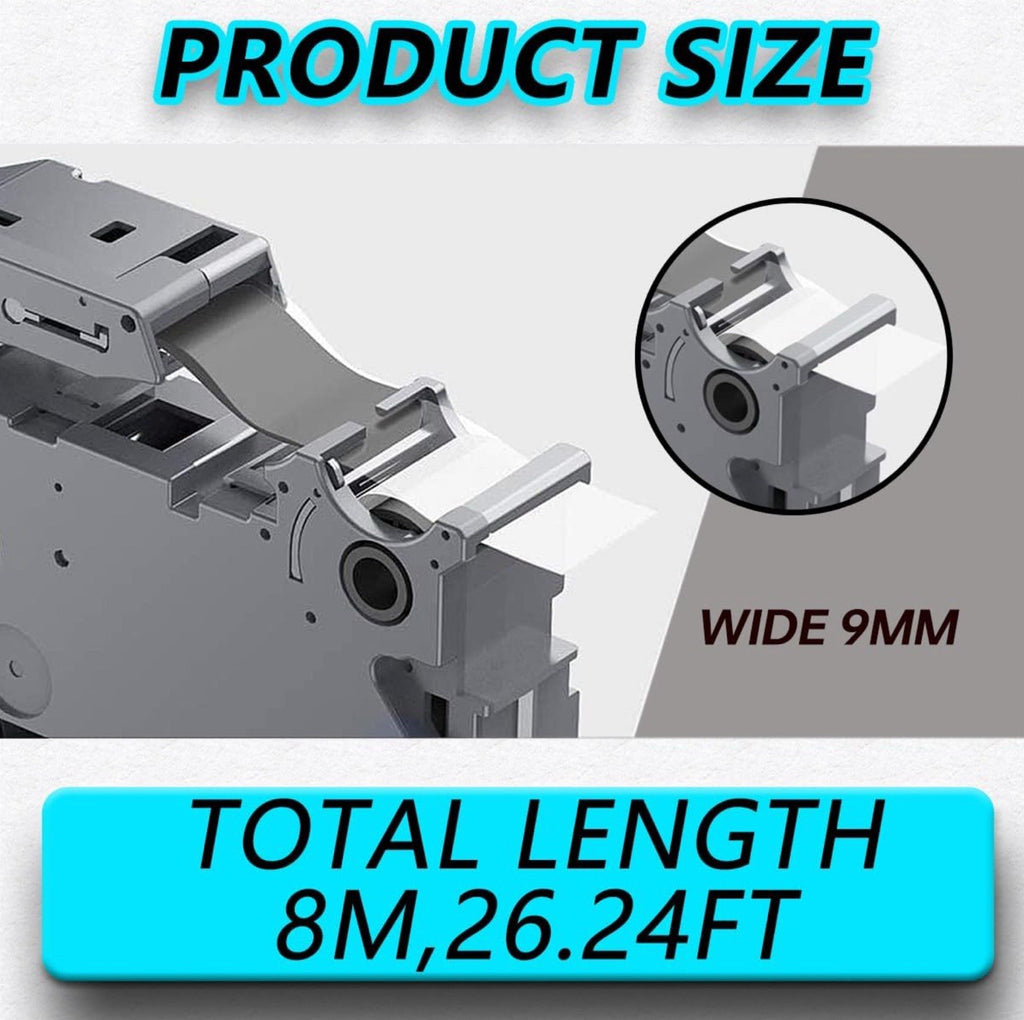 Acmerota Tze-325 Label Tape Replace for Brother Tze325 TZ-325 9mm*8m