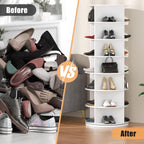 7 Tier Rotating Shoe Rack 360 Degree Spinning Storage Holds 28 Pairs
