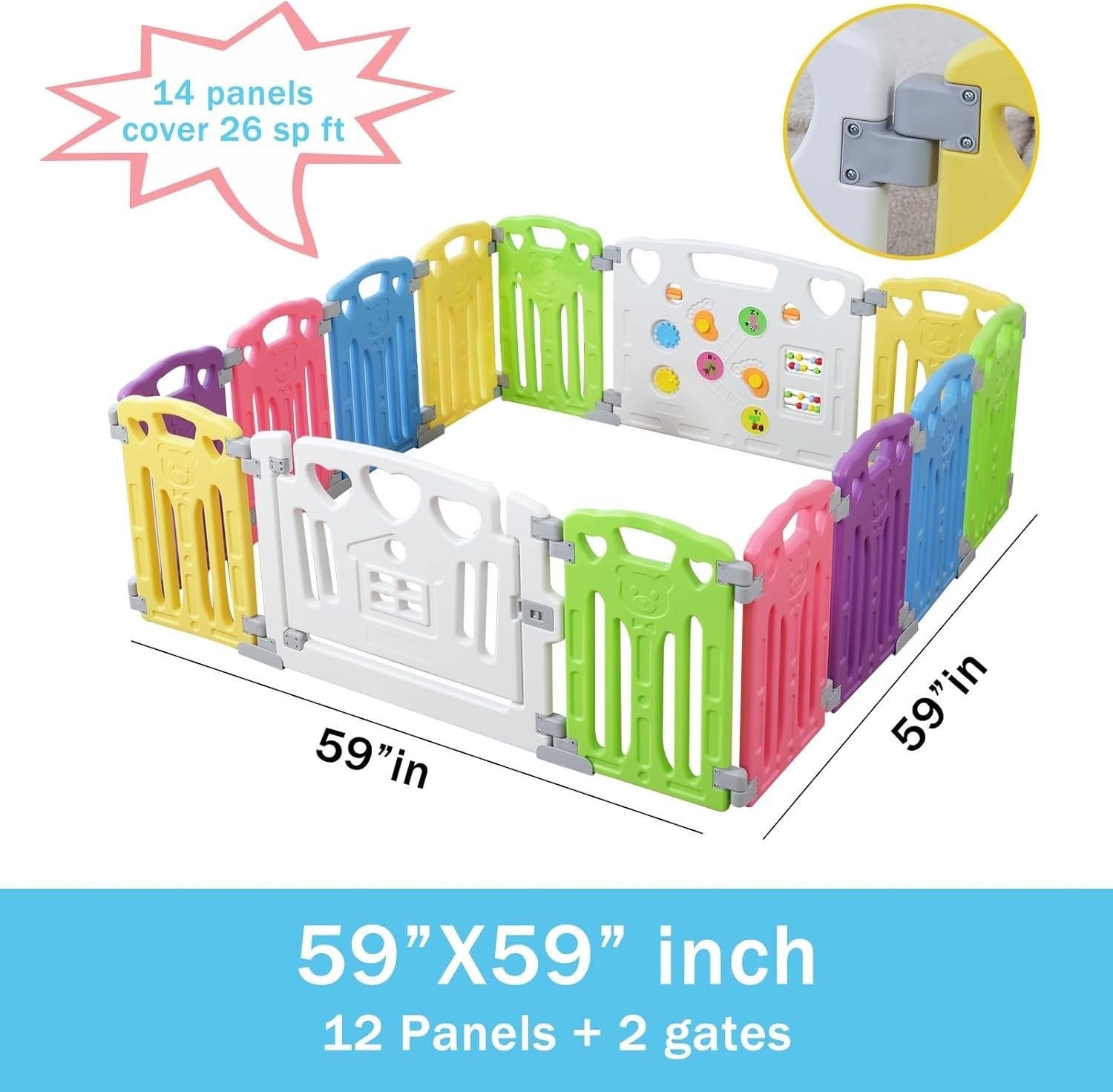 Baby Playpen Kids Activity Centre Safety Yard Indoor Outdoor 14 Panel Pen Set