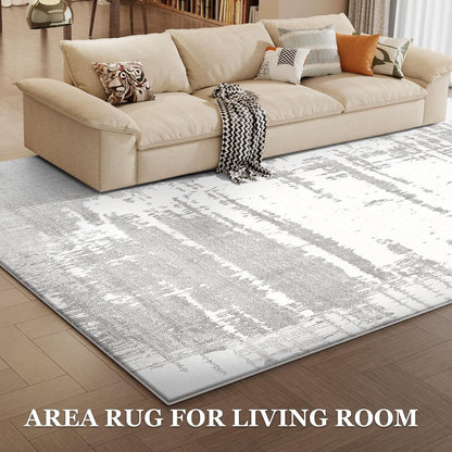 Large Living Room Rug 200x300cm Modern Abstract Red Blue Carpet Soft 10mm Thick