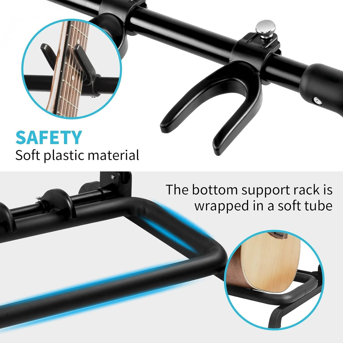 Multi Guitar Rack Stand 7 Holder Foldable Adjustable Acoustic Electric Bass