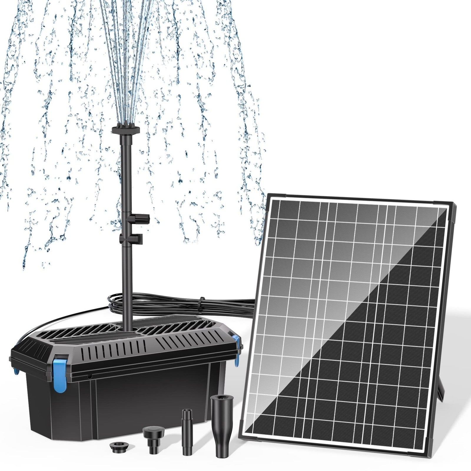 Biling 20W Solar Pond Filter Kit with Pump for Garden Solar Filtration System