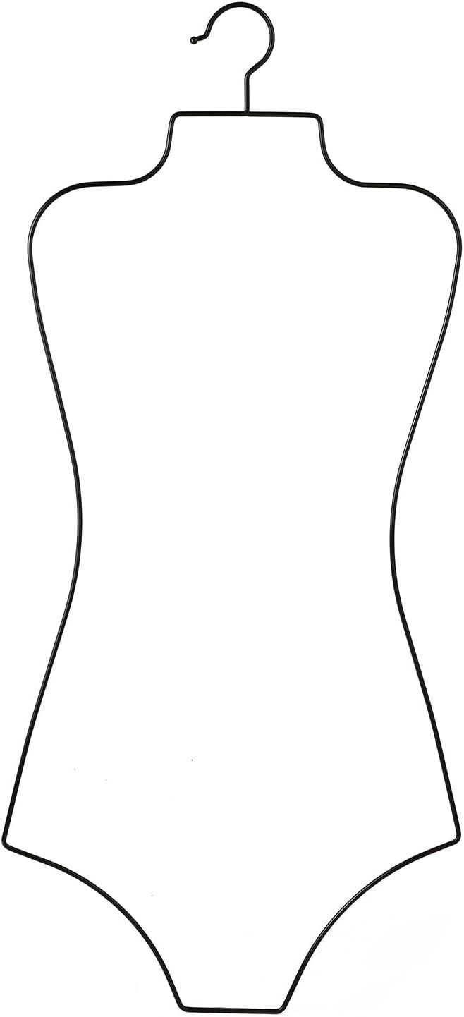 Lingerie Hangers 10 Pack Metal Wire Body Shape Bikini Swimsuit Display Black