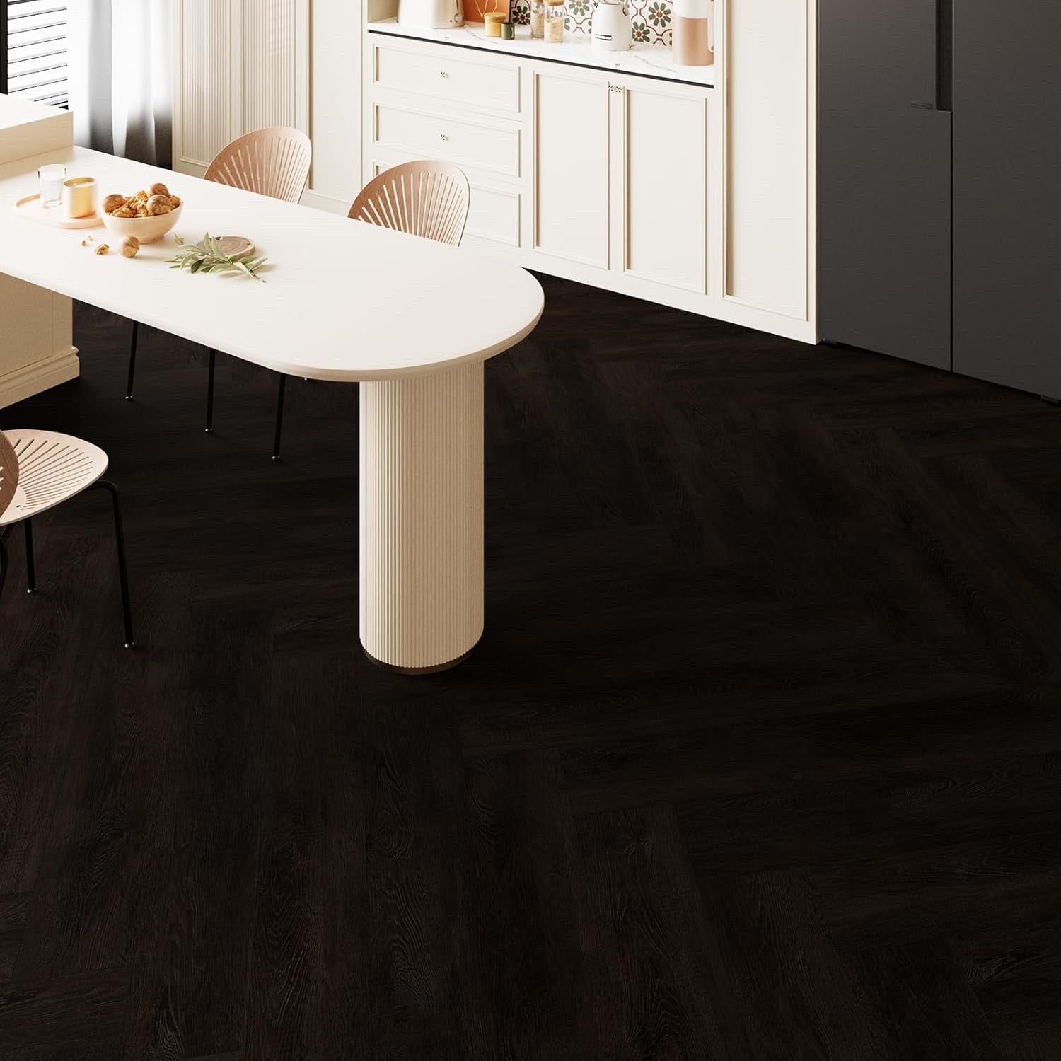 Peel Stick Vinyl Floor Tiles 36pc Dark Poplar 2.0mm Waterproof 5.02sqm Pack