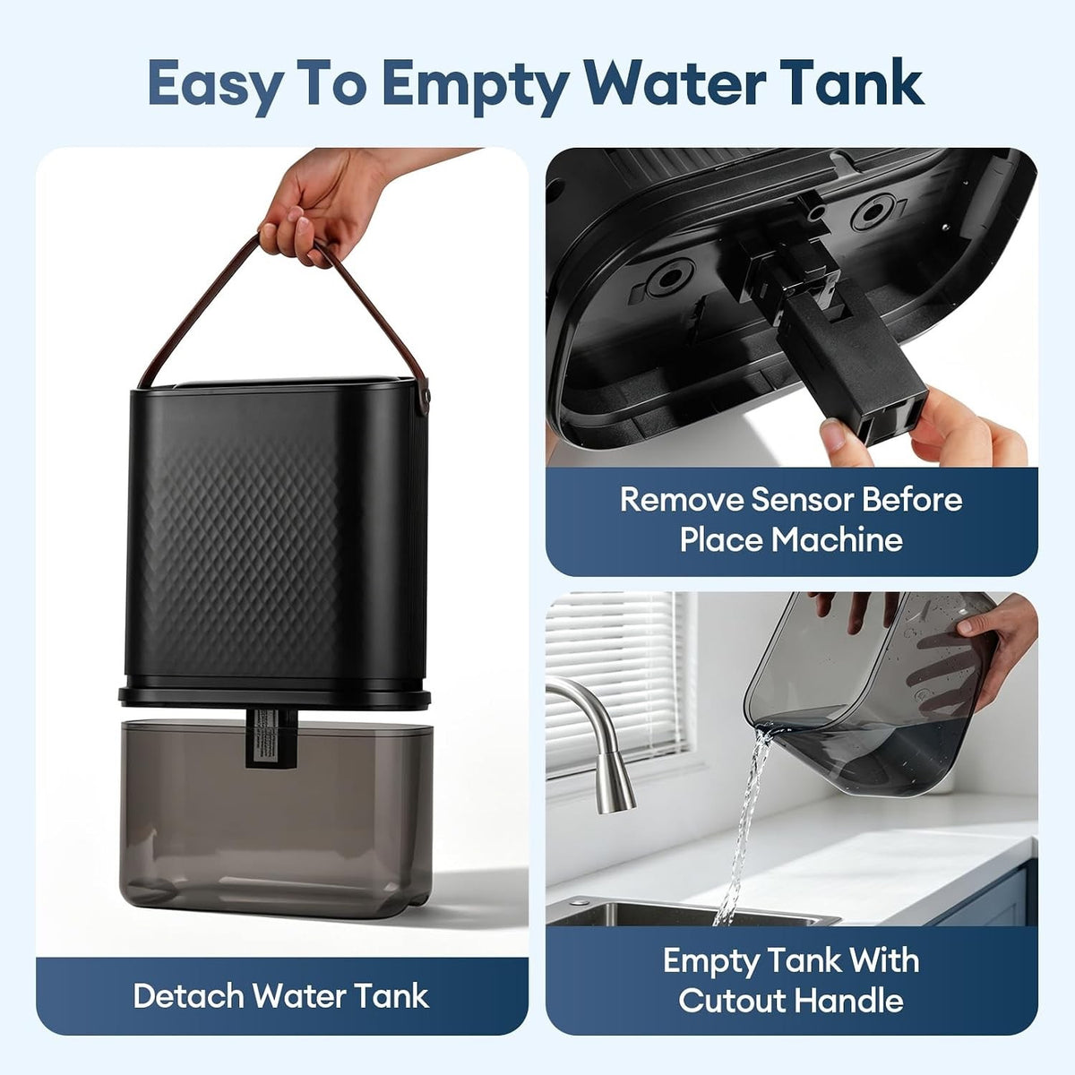 Dehumidifier Electric Air Dryer 4.5L Dual Core 1500ml Day Ioniser Timer UK Black