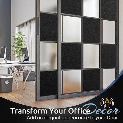 Window Film Blackout Privacy 75x400cm Black Static Cling UV Sun Heat Blocking