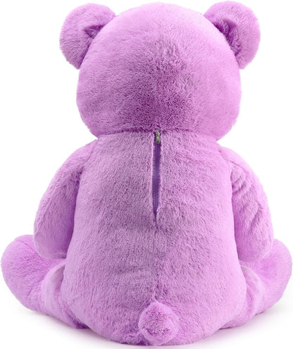 Giant Teddy Bear 130cm Large Soft Plush Purple Cute Gift Kids Birthday