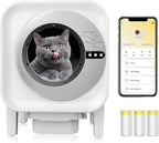 Smart Self-Cleaning Cat Litter Box 75L WiFi App UV Sterilizer Auto Tray