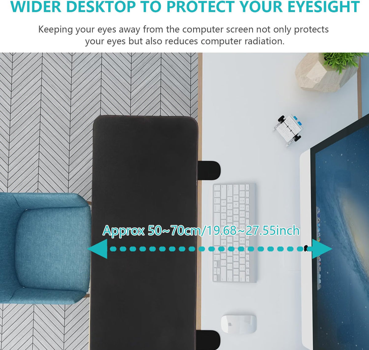 Desk Extender Tray Keyboard Armrest 65x25cm Foldable Clamp On Desk Shelf awagas