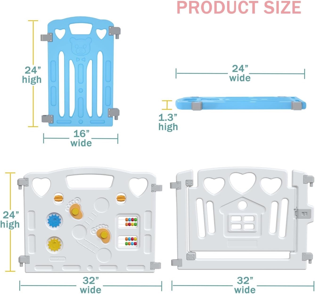 Baby Playpen Kids Activity Centre Safety Yard Indoor Outdoor 14 Panel Pen Set
