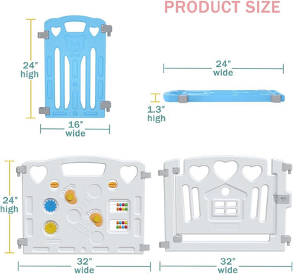 Baby Playpen Kids Activity Centre Safety Yard Indoor Outdoor 14 Panel Pen Set
