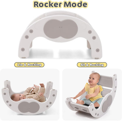 Kids Climbing Frame Slide Rocker 3 in 1 Toddler Montessori Indoor Play Gym Toy