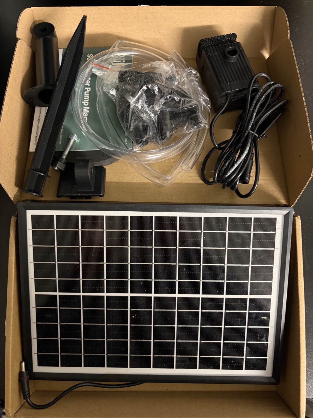 Biling Solar Water Fountain 20W Solar Fountain Pump with 320GPH Flow Adjustable