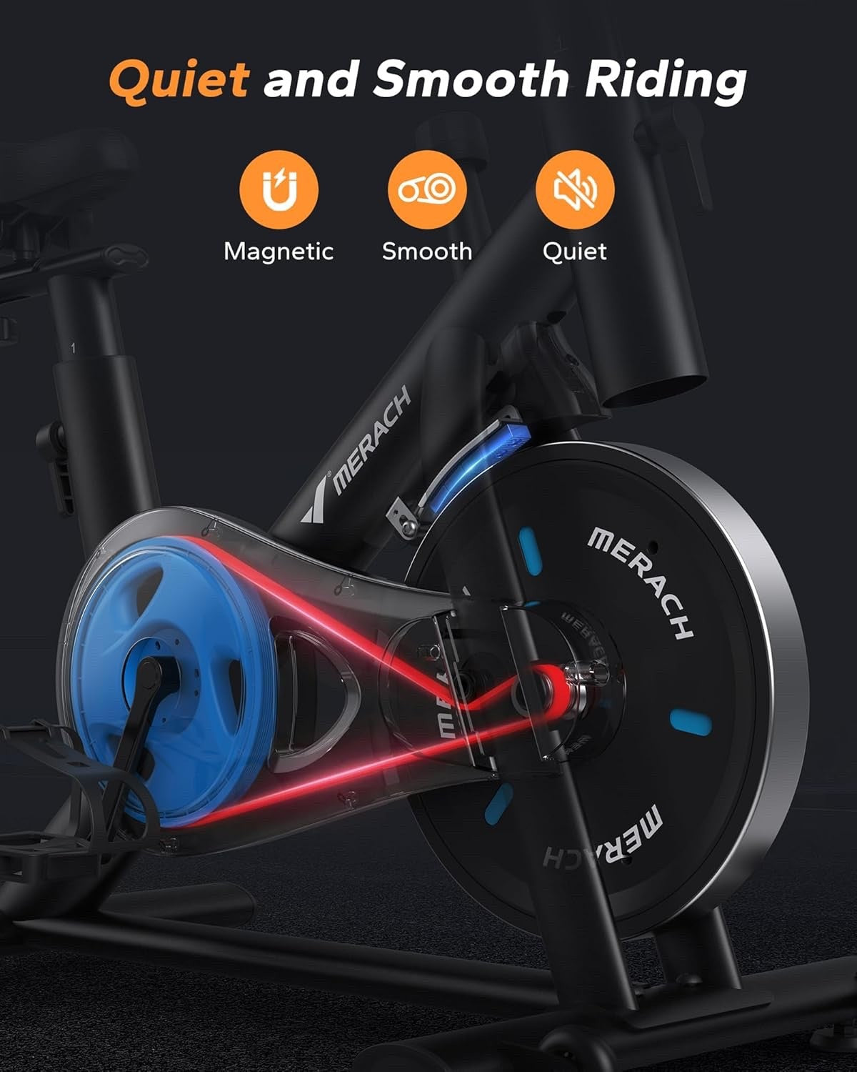 Indoor Exercise Bike Stationary Cycling Trainer LED Display Quiet Home Gym 300lb