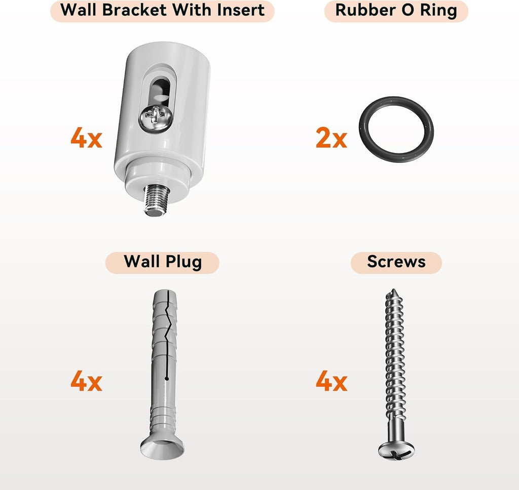 800W Smart WiFi Electric Radiator Wall Mounted Panel Heater LCD Timer White