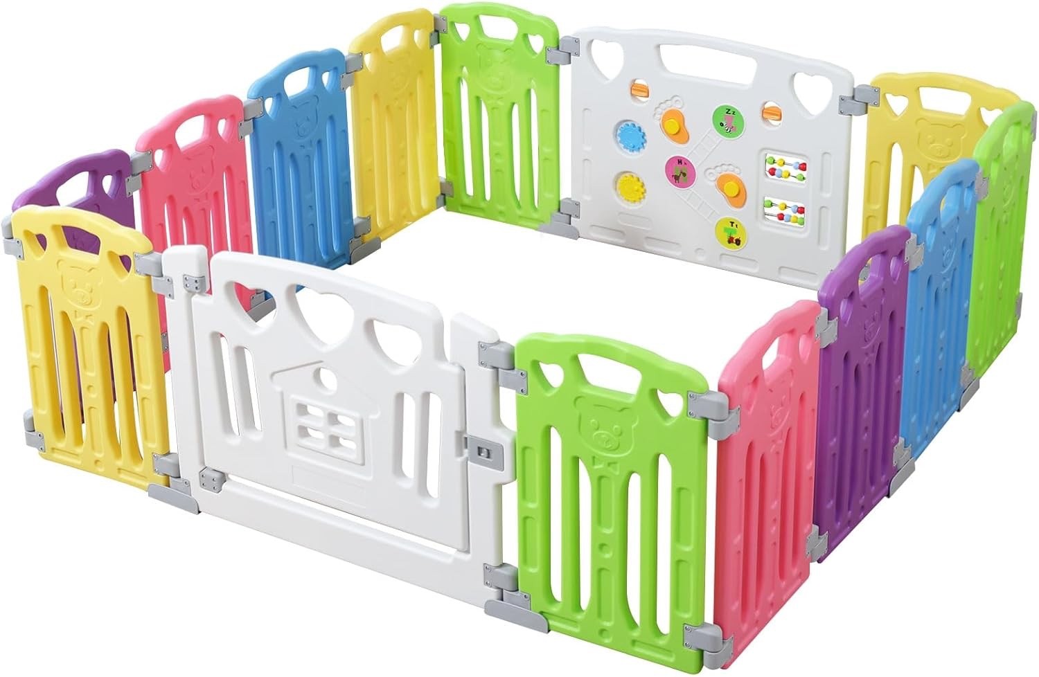 Baby Playpen Kids Activity Centre Safety Yard Indoor Outdoor 14 Panel Pen Set