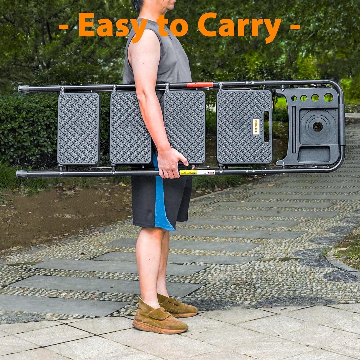 4 Step Ladder Folding Non Slip 150kg Capacity Steel Home Kitchen Indoor