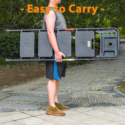 4 Step Ladder Folding Non Slip 150kg Capacity Steel Home Kitchen Indoor