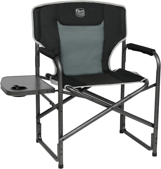 Folding Camping Chair Aluminium Portable Ultralight 180kg Side Table Outdoor