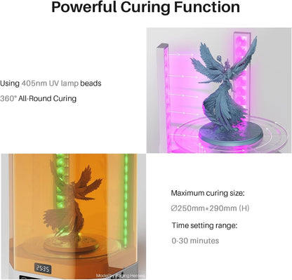 ELEGOO Mercury Plus V3.0 Wash and Cure Station Large for LCD Resin 3D Printer